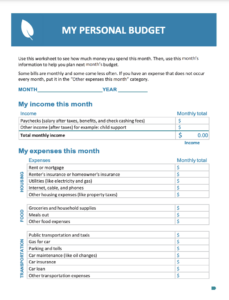 free monthly budget template simplywise